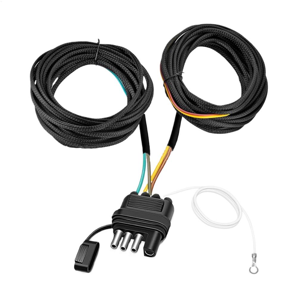 Harness Trailer Wire Connector 4 Pin 5 Wire Flat Copper Connector Wiring Connector Kit For Taillight Rewiring Tractor Boat ATV