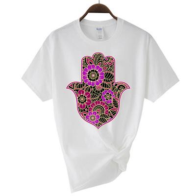 Markowy T-shirt Męski Luksusowe Koszulki Nadruk Hands of Fadi Lucky Hand Koszulka Casualowe Ubrania Krótki Rękaw Damski Oversize 100% Bawełna