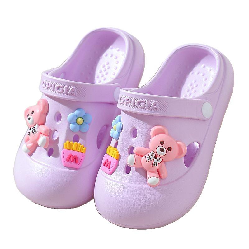 2026 New Cute Non-slip Closed-toe Cartoon Beach Slippers for Girls and Babies
