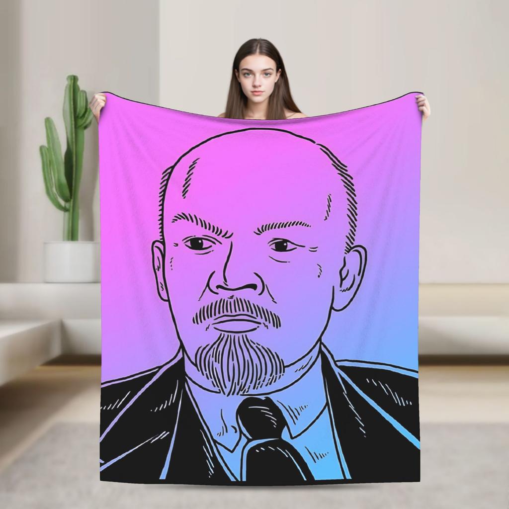 Lenin Joseph Stalin Blankets Quality Warm Soft Throw Blanket Winter Students Couch Chair Sofa Bed Funny Bedspread