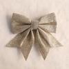 Christmas Decoration Bow Glitter Large Bow Ornament Xmas Tree Festive Holiday Hanging Decor Sparkling Gift Accessory Ornaments