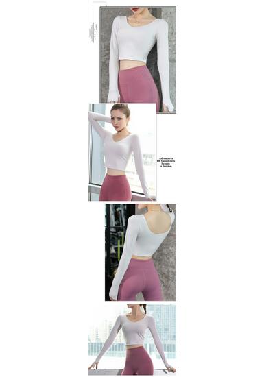 Women's Long Sleeve Yoga Top - Fashionable, Round Neck, Autumn Sportswear