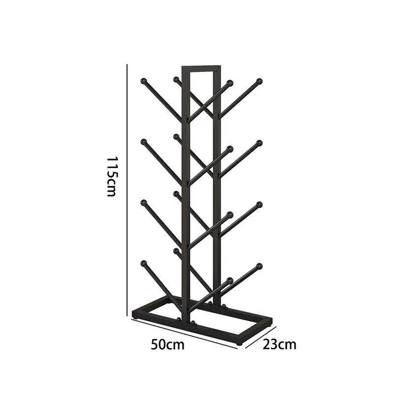 Indoor Double-Sided 4-Tier Basketball Storage Rack