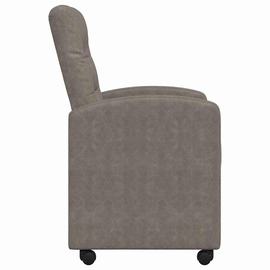 Dining Chairs with Casters 2 pcs Gray 58 x 67 x 97 cm