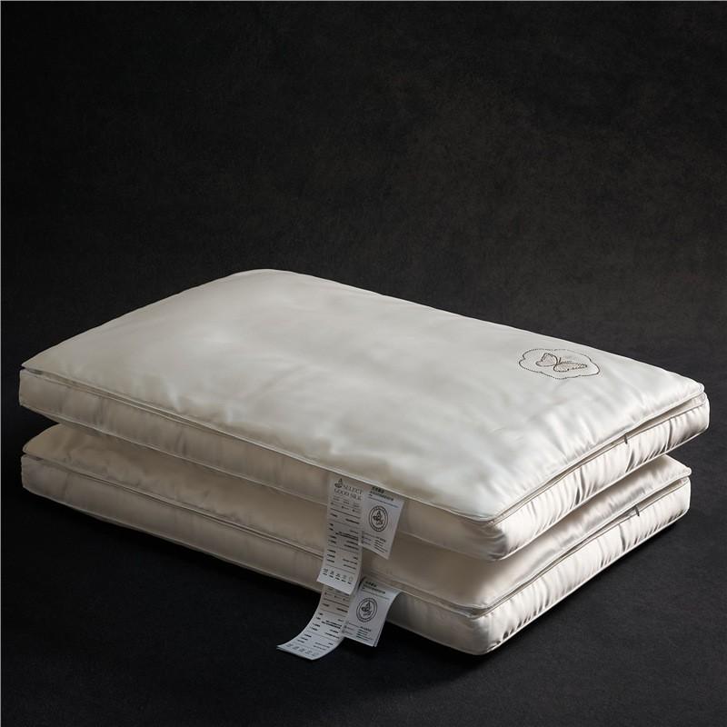 Luxury Silk-Infused Memory Foam Pillow Neck Support Sleep Comfort Adult Bedding Standard Size