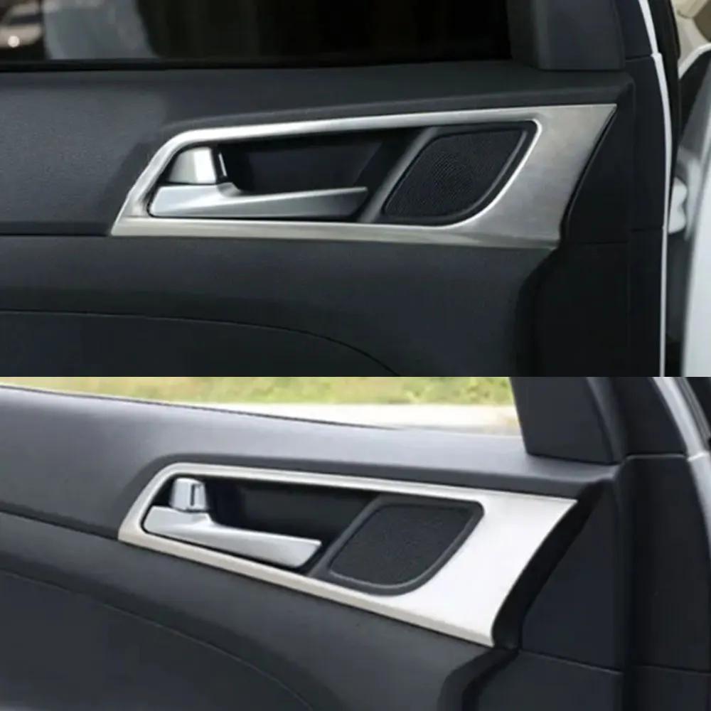For Hyundai Tucson 2015 - 2025 LHD Inner Door Handle Cover Panel Sticker 4Pcs Decoration Trim Car Interior Accessories
