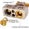 2PCS Car Marine Battery Terminal Connectors - Adjustable Gasket for Automotive Audio System Modified Battery Head
