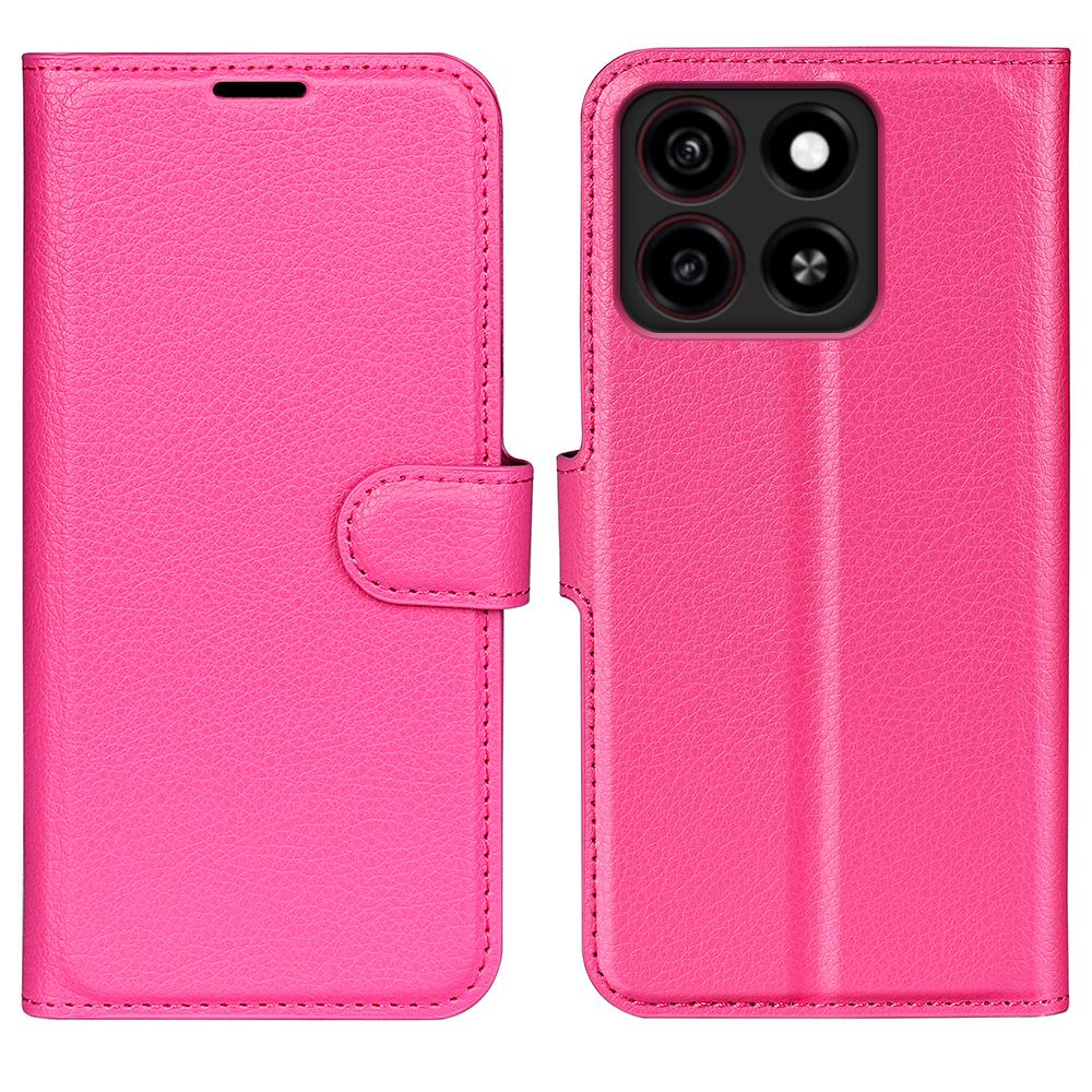 For ZTE Blade A35 Case Litchi Texture Shockproof Leather Wallet Phone Cover
