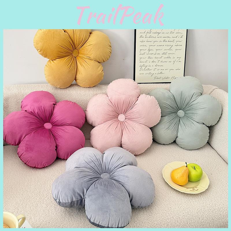 Flower Pattern Decorative Cushion With Pp Cotton Filling For Living Room Sofa Decor