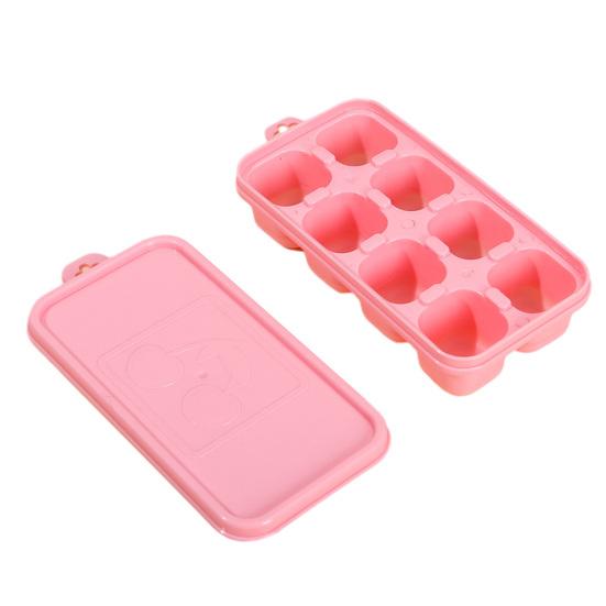 Eiswürfelform mit Deckel Stapelbare Eiswürfelformen für Gefrierschrank Ein-Klick-Entriegelung Versiegelter Eiswürfelbereiter für den Heimgebrauch