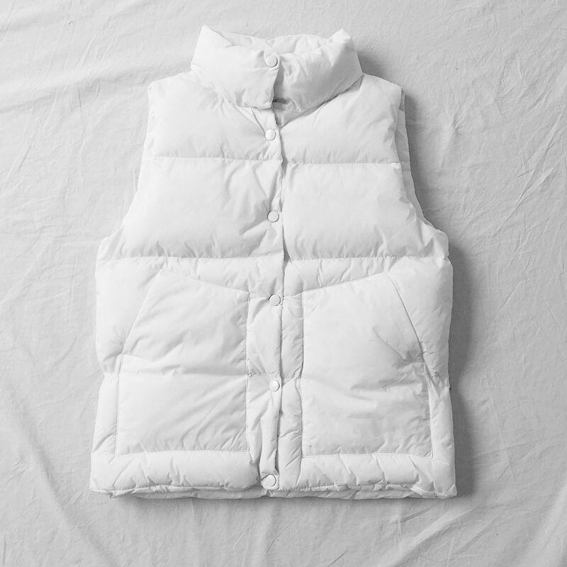 Winter Korean Style Coat for Students Large Size Stand Collar Waistcoat Vest for Women Sleeveless Vest Cotton Coat Cotton Coat