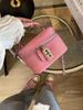 Kettenverschluss Quadratische Box Tasche, High-End Textur Handy-Tasche, Damen Modische Einzel-Schulter Crossbody Tasche, Eimertasche