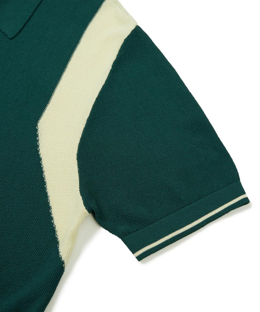 SSY Varsity Summer Half Knit Zip-Up Green