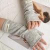 Pure Color Long Wrist Gloves Arm Warmers Wrist Sleeves Street Style Elbow Mittens  Women Wear