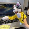 Creative with Sound Boxing Dog Doll Plush Kids Gifts Husky Vocal Hand Puppet Battle Tricky Doll