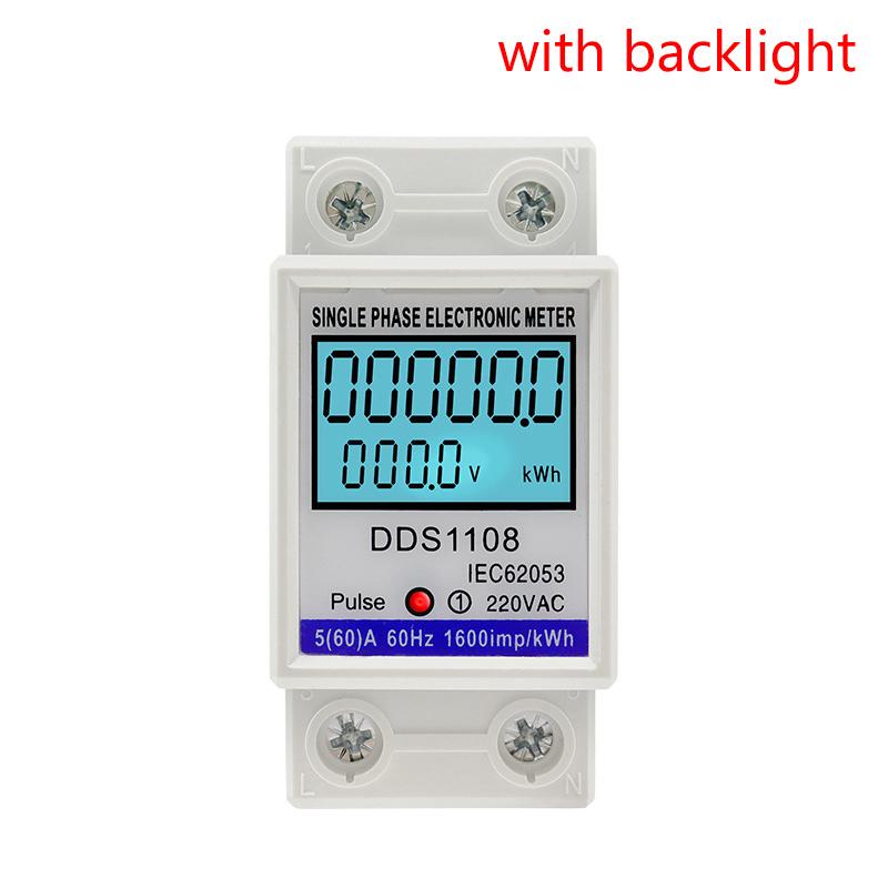 60A Dds1108 Lcd Digitalt Display Enfase Energimåler Med Bakgrunnsbelysning Enfase Energimåler Testmålere Detektorer