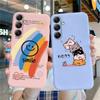Owl Cartoon Patterned Soft Silicone Case For Samsung A55 A35 S24 Xiaomi Redmi Note 13 iPhone Huawei Honor Realme Camera Protective Shockproof Cover