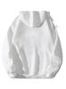 Korean Style Women's White Rose Hoodie - Small, Trendy Loose Fit, Autumn/Winter 2022