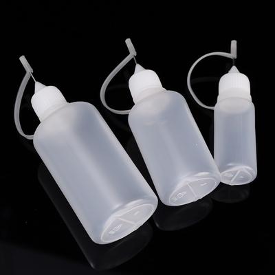 Wholesale Plastic Squeezable Tip Bottle with Needle Tip Caps Refillable Applicator Bottles for Glue Pigment Oil Liquid Dispenser