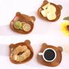 Cute Bear Shaped Bone Spitting Dish Cartoon Plastic Snack Tray Set Kitchen Desktop Anti Fall Plate Residue Fruit Plate Tableware