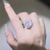 2 Carat Water Drop Moissanite Ring for Women, D Color, VVS1, Micro-set, Diamond Pen Tested, New European & American Style