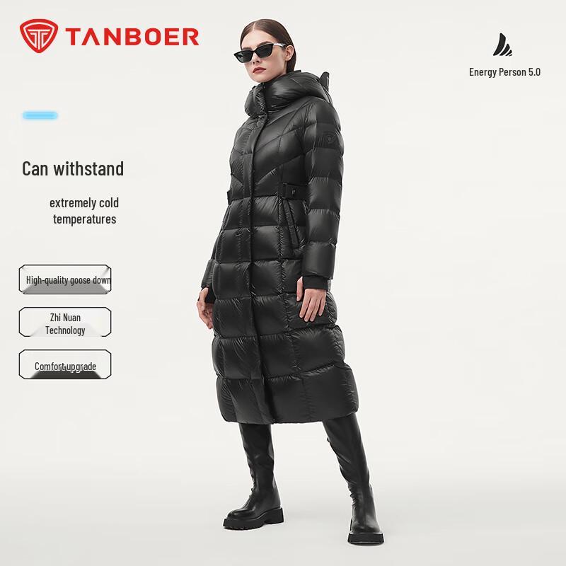 

Tanboer Women s Long Goose Down Hooded Winter Coat TBF550890Z 2XL
