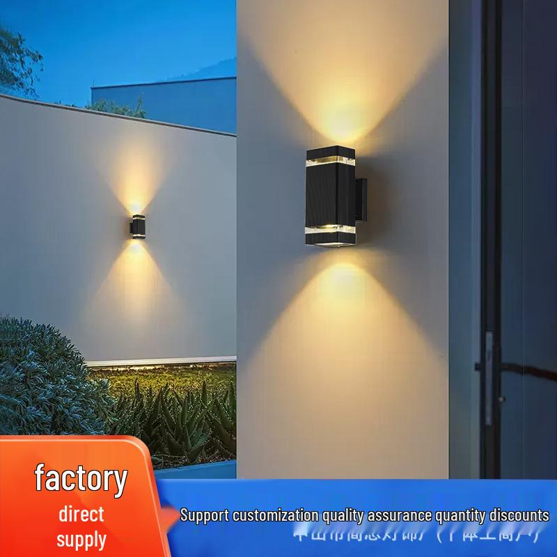 

Водонепроницаемый настенный светильник для коридоров, балконов и вилл - Регулируемый прожектор вверх и вниз для двора и экстерьеров Double-Layer Wall Light