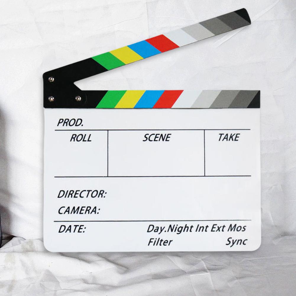 Colorful Director's Board Movie Clapperboard Creative Cut Craft Prop Props Online Film Wooden Photo Photography Store Board L5N4