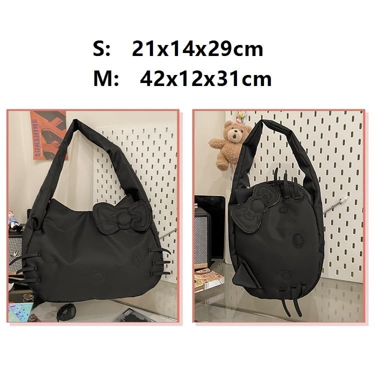 Shoulder Fake Shoulder Crossbody Tote Character Goods [Moiiss] Bag, Bag, Bag, Bag, Bag, Casual, Cute, (Black, M) [Item]