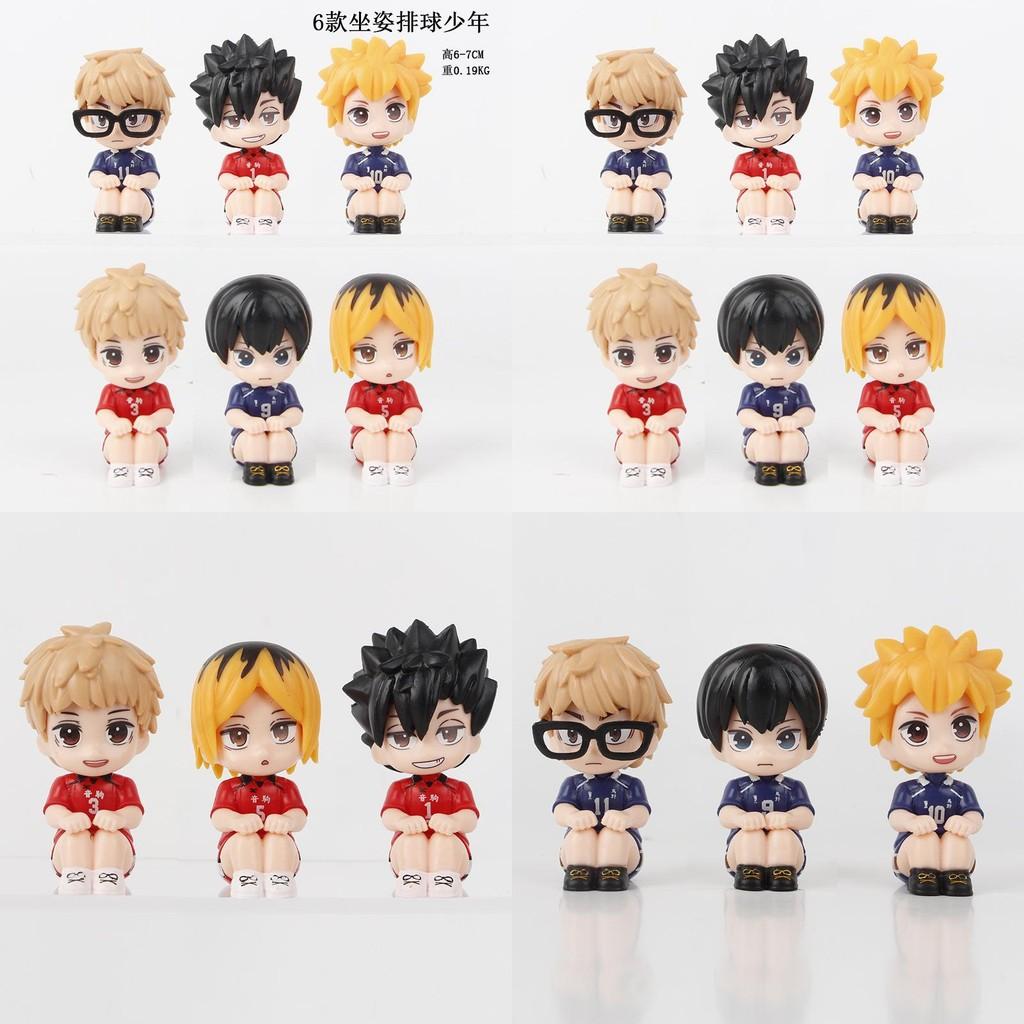 Adorable Q Version Sitting Figure Of Hinata Shoyo Pvc Volleyball Boy Doll For Collectors