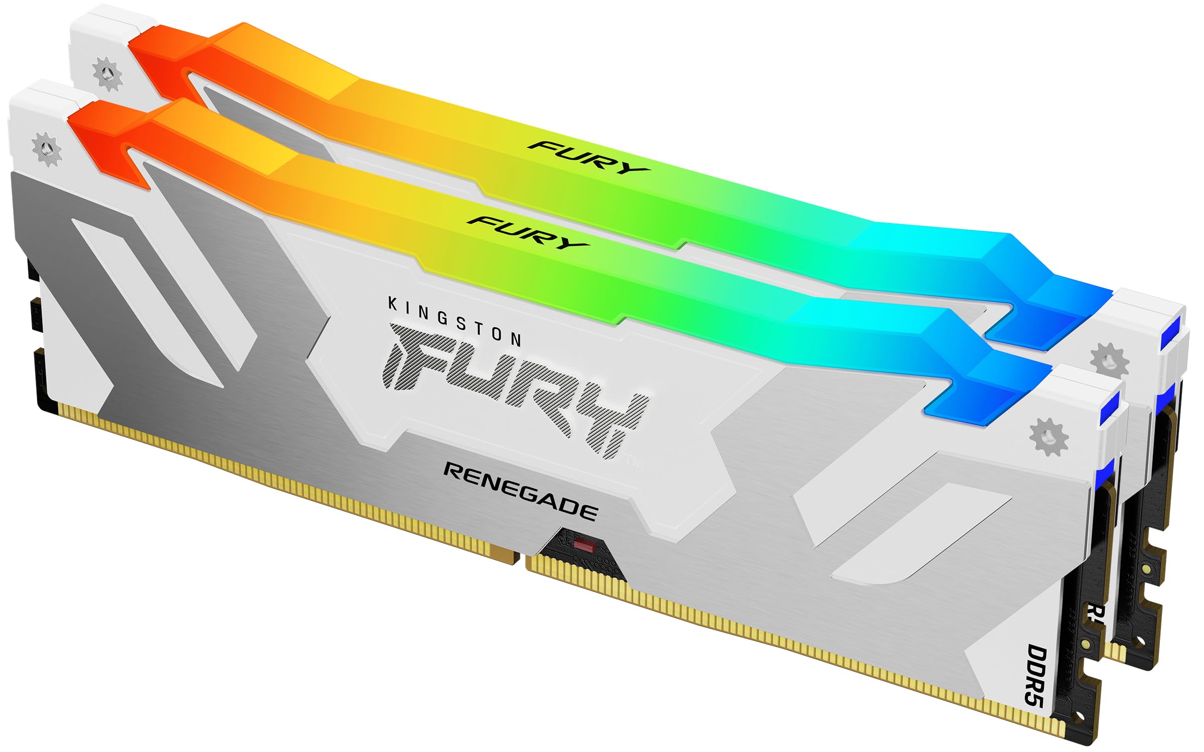 

Kingston FURY Desktop PC White DDR5 16GB x Kingston FURY Renegade RGB CL38 RGB LED Memory, 7200MT/s, 2, KF572C38RWAK2-32, білий