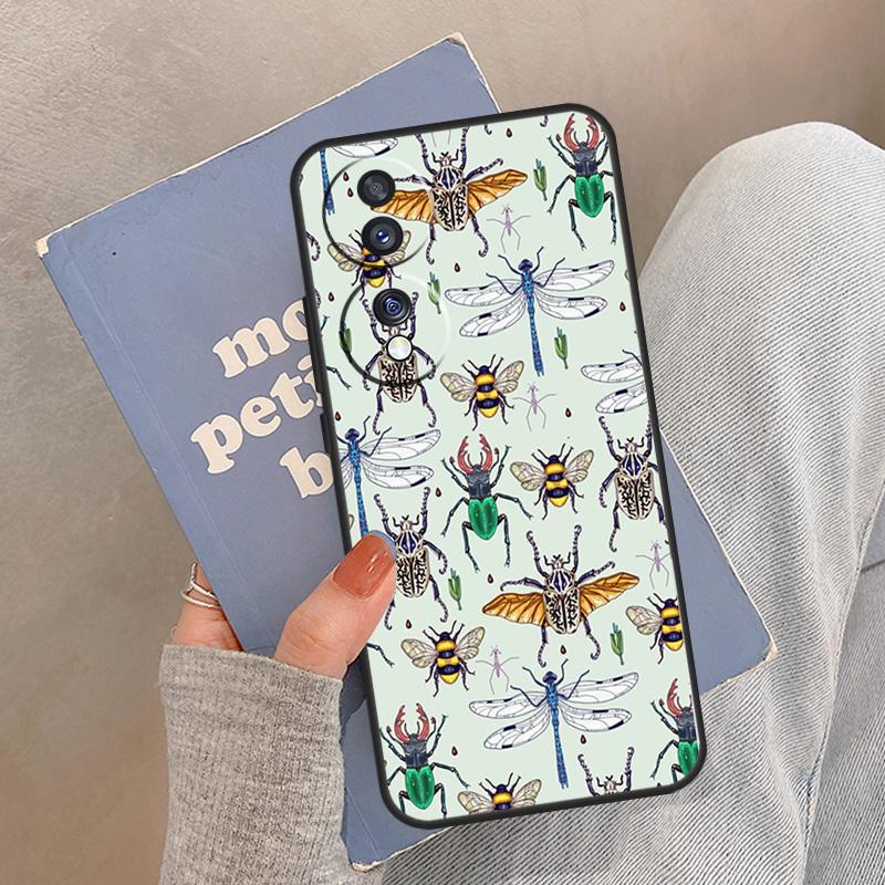 Moths insects botanical butterflies Case For Honor Magic 8 5 6 7 Pro Cover For Honor 400 200 Lite 50 70 90 X8a X8b X9a X9b X9c