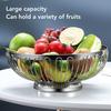 Countertop Fruit Bowl, Stainless Steel Countertop Fruit Basket Metal Wire Fruit Storage Basket for Vegetable Snacks Bread (L)