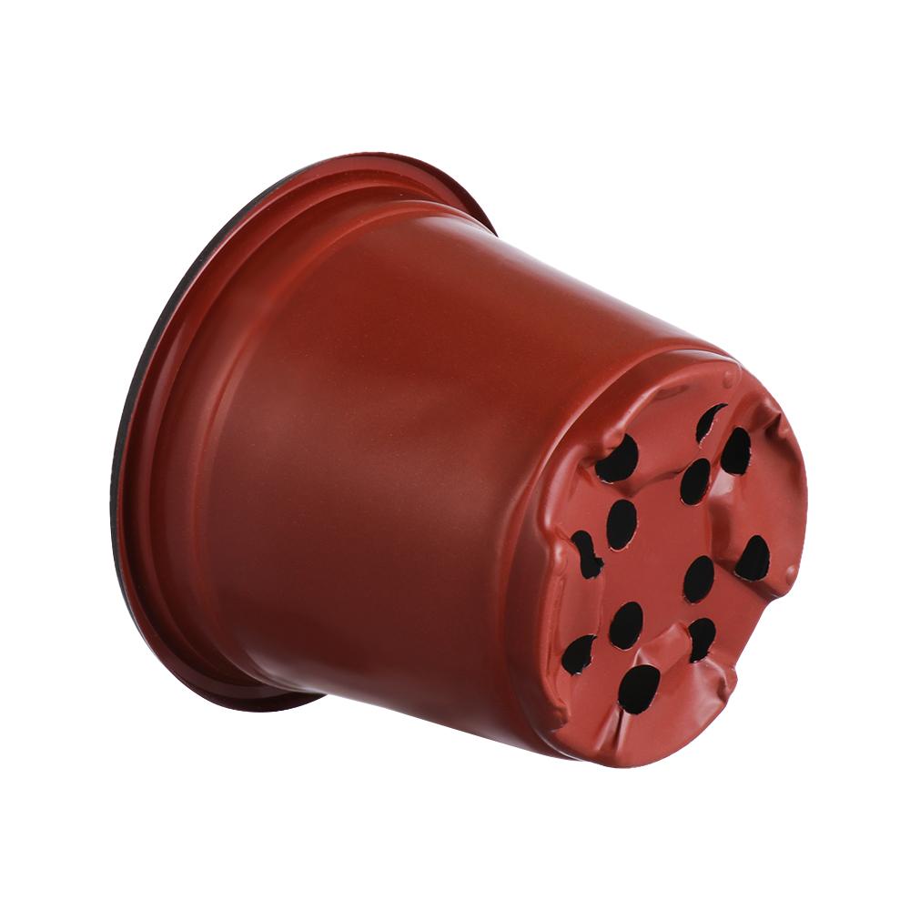 10pcs Garden Supply Mini Soft Plastic Terracotta Nursery Pots Round Planter Flower Vases Plant Trays