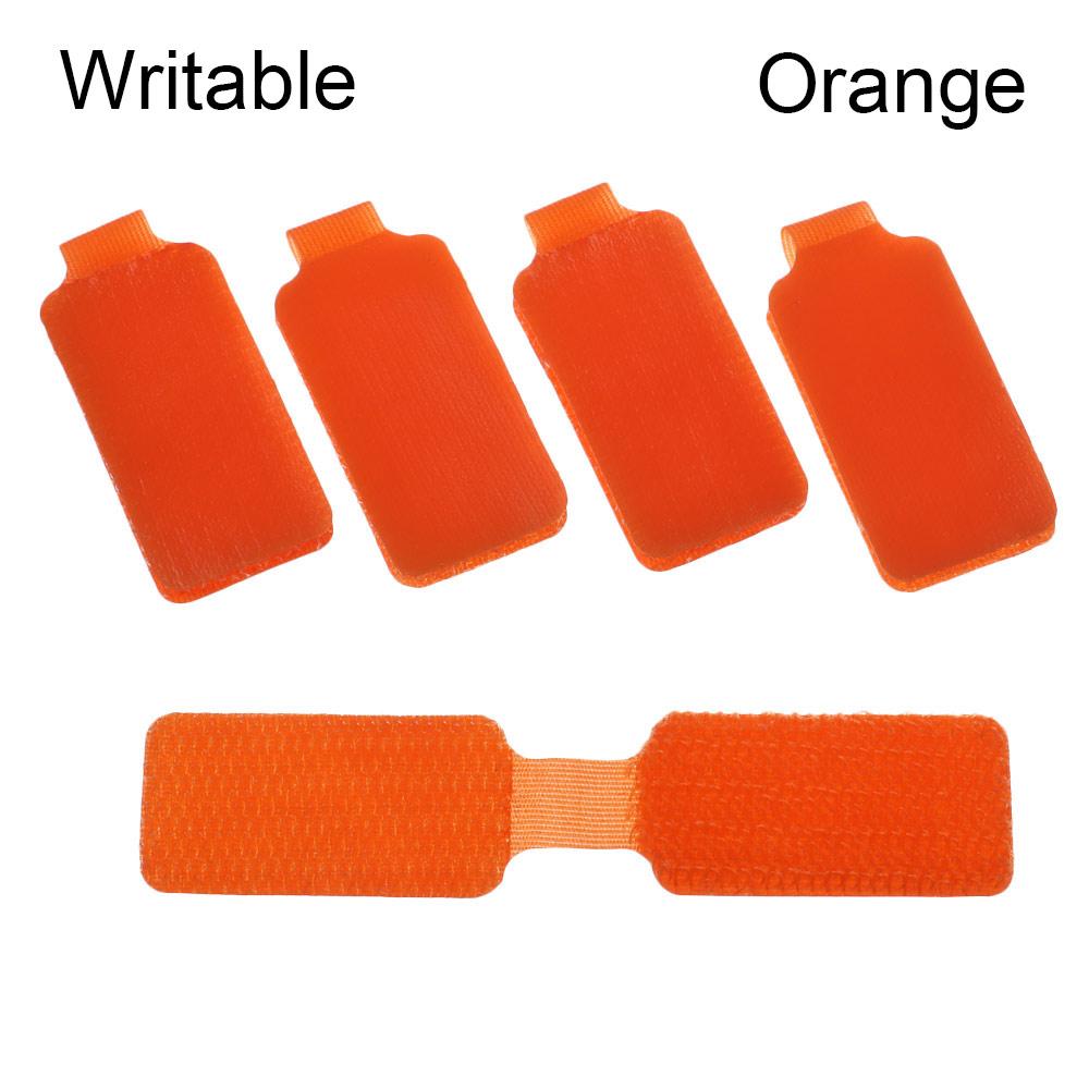 5pcs Writable Nylon Cable Labels Colorful Adhesive Wire Labels Electrical Cables Organize Tie Cord Identification Cord Protector