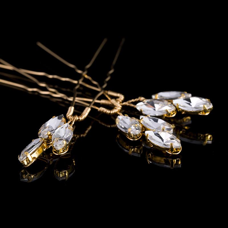 European Handmade Bridal Hairpins: Crystal Gold & Silver Headpieces for Weddings