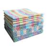 4Pcs/set 35x35cm Square Cotton Household Kitchen Towels Dishwashing Cloth Striped Scouring Pads