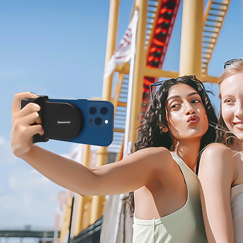 

Магнитная ручка для камеры, фотоподставка, Bluetooth-затвор для смартфона, стабилизатор для селфи, для видеосъемки на смартфон 11793 чёрный