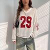Manga 2025 Digital Print V-neck Knit Sweater: New Fashion Casual Streetwear