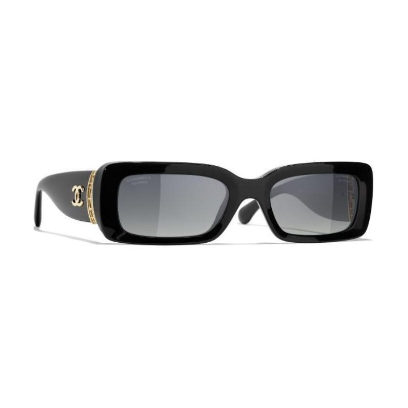 CHANEL temples decorated with letters, Asian version, rectangular, sunglasses, same style for men and women,