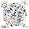 35 Stück Verspielte Melodie Aufkleber Cartoon Musik Aufkleber Schreibwaren Aufkleber Für DIY Handy Gitarre Laptop Notizbuch Koffer