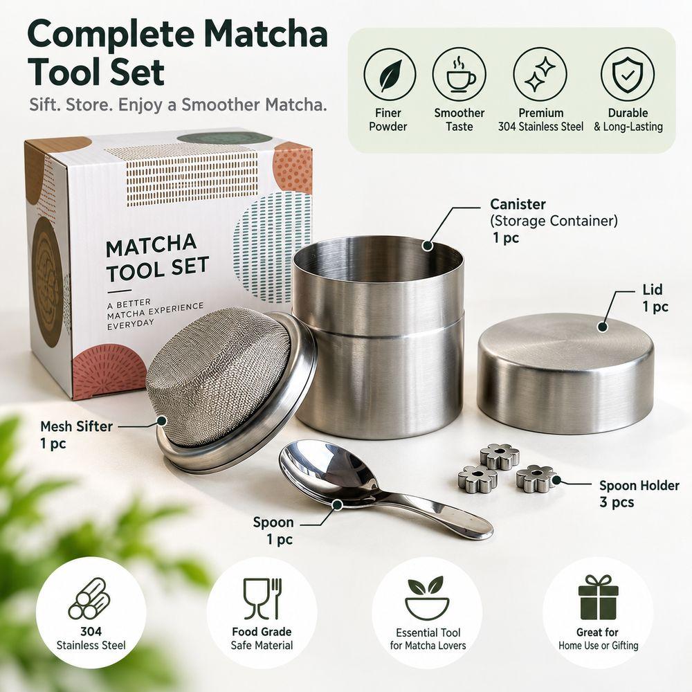 Moisture Proof Tea Storage Canister 304 Stainless Steel Milk Powder Container Home Use