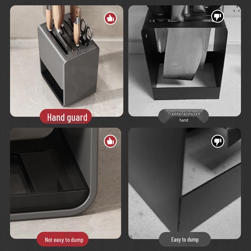 Danle Multi-functional Knife Holder with Drain Pan