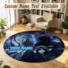 Round Rug Custom NameBillie Eilish Pattern Non Slip Carpet Home Floor Decor