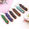 Ancient Red Copper Wound Tree Of Life Natural Crystal Hexagonal Prism Necklace Fortune Tree Necklace N