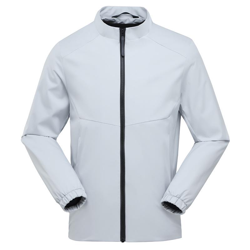 Custom Logo Stand Collar Business Windbreaker Jacket - Spring/Autumn Embroidered Team Uniform