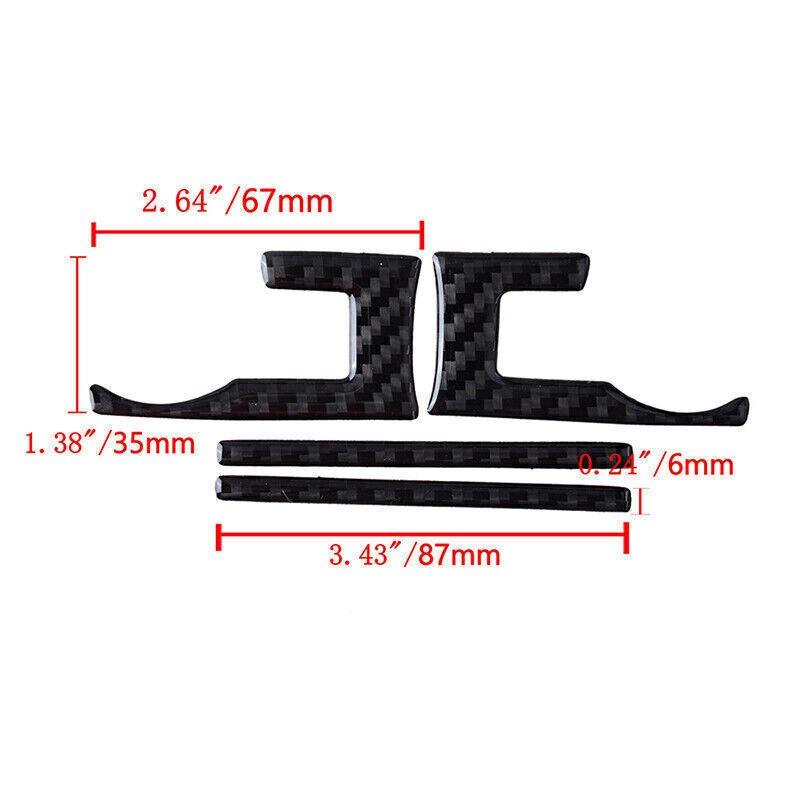 Carbon Fiber Interior Sound Equipment Button Trim Fits For Ford Mustang 2015-21