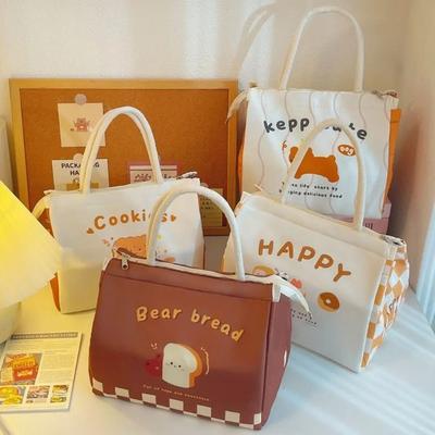 1 Stück Süße Thermische Lunchtaschen für Damen Mädchen Kinder Kawaii Tragbare Lunchbox Zubehör Tragetasche Große Lebensmittelaufbewahrungstaschen