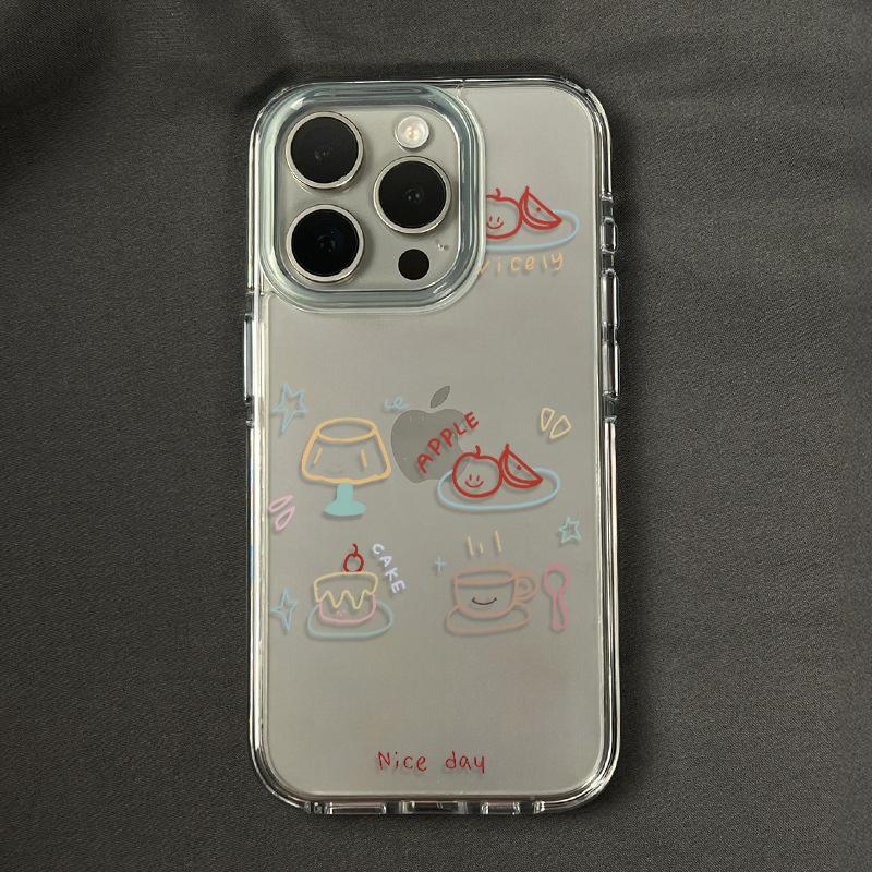 Line Dinner Plate for Apple 16 Mobile Phone Case for IPhone15promax Cartoon 14plus New Model 13 All Inclusive