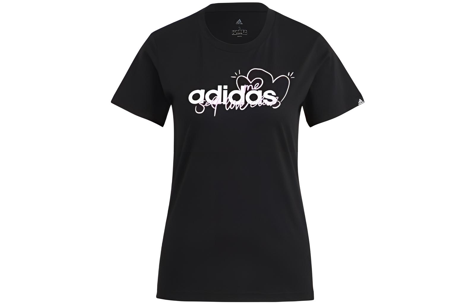 Adidas Set in Sleeve T Shirt Women s Black GL6844 S